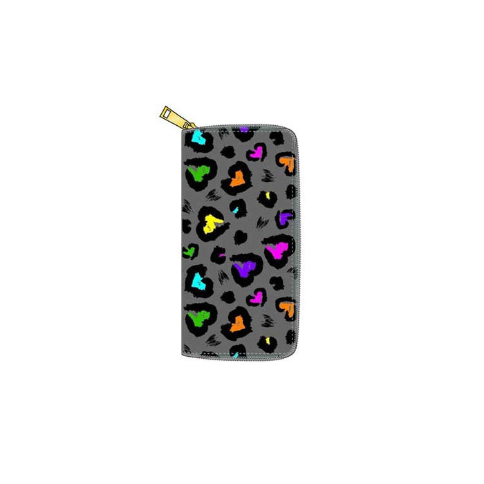 Wholesale new leopard print PU long zipper wallet JDC-WT-DengX022
