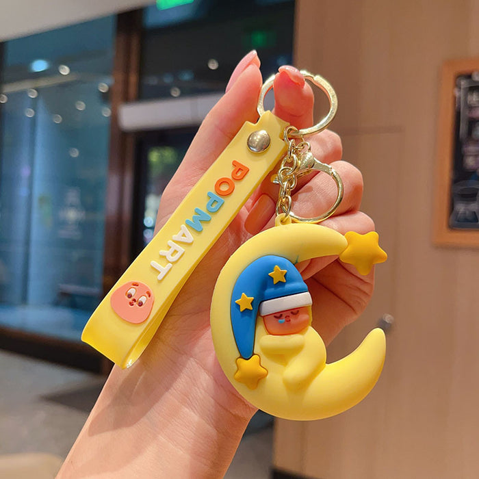 Wholesale Creative Cute Cartoon PVC Car Keychain Bag Pendant Gift