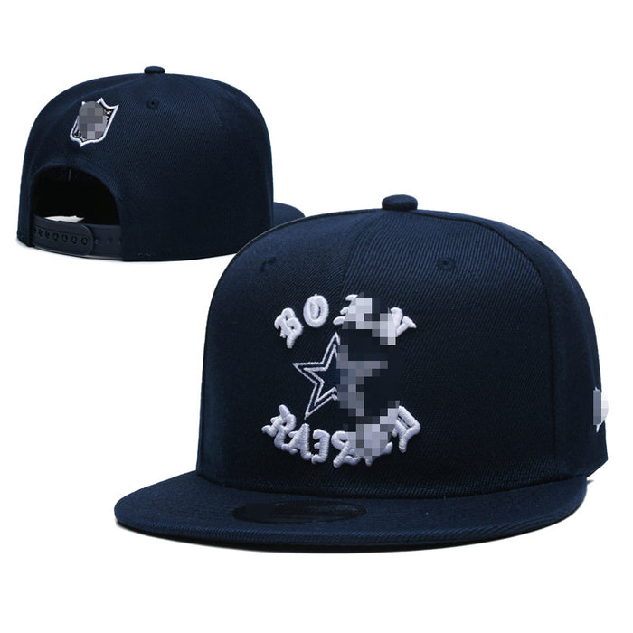 Wholesale Football Team Hat  Embroidered Flat-Brimmed Hat Outdoor Sun Protection Visor