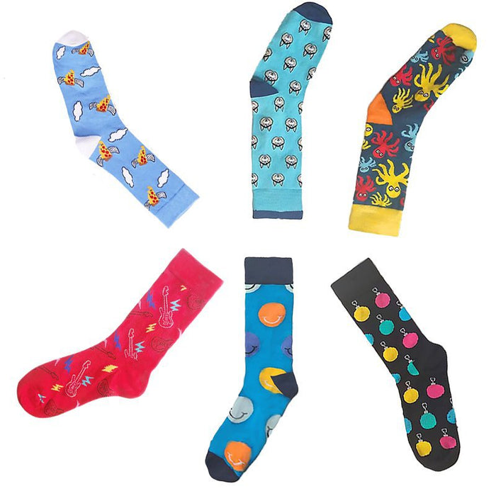 Wholesale Octopus Animal Pizza Food Cartoon Cotton Middle Socks JDC-SK-HuiHe043