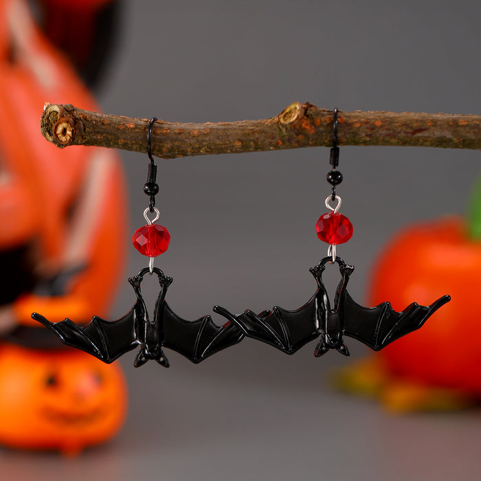 Wholesale Vintage Earrings Female Spider Bat Spider Skull Earrings Halloween Earrings