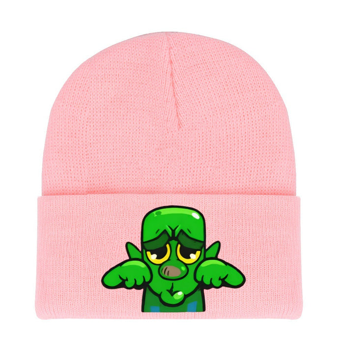 Wholesale Cartoon knitted hat colorful wool hat  parent child warm hat