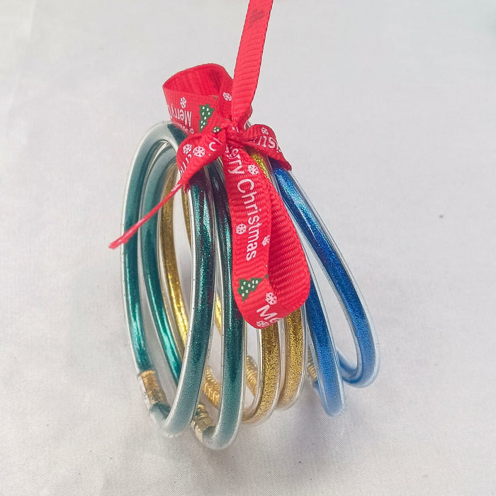 Wholesale Christmas Theme Silicone Gold Powder Bracelet