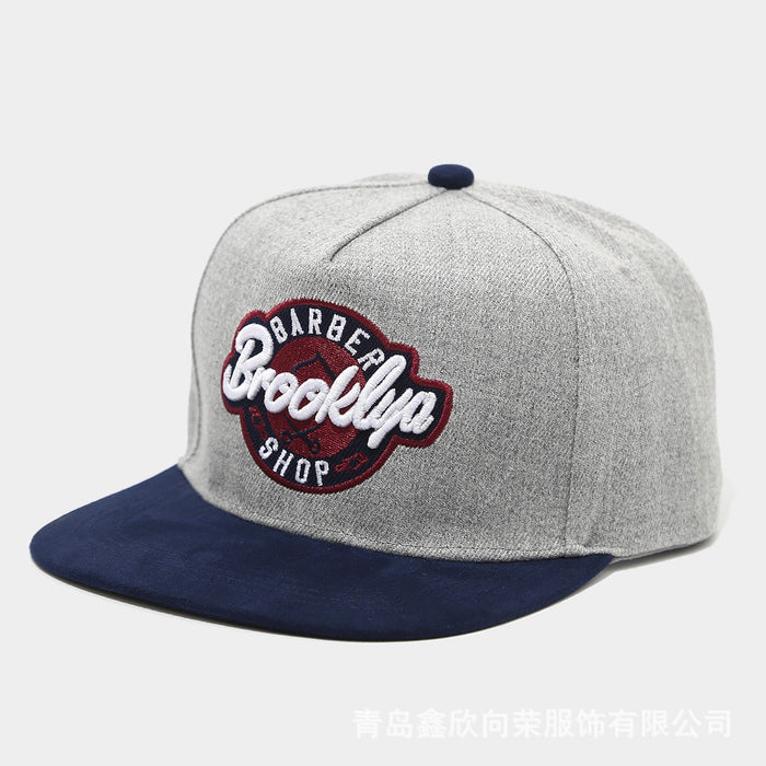 Wholesale Baseball cap embroidered lightning duckbill cap sunshade and sun protection cap flat edge duckbill cap