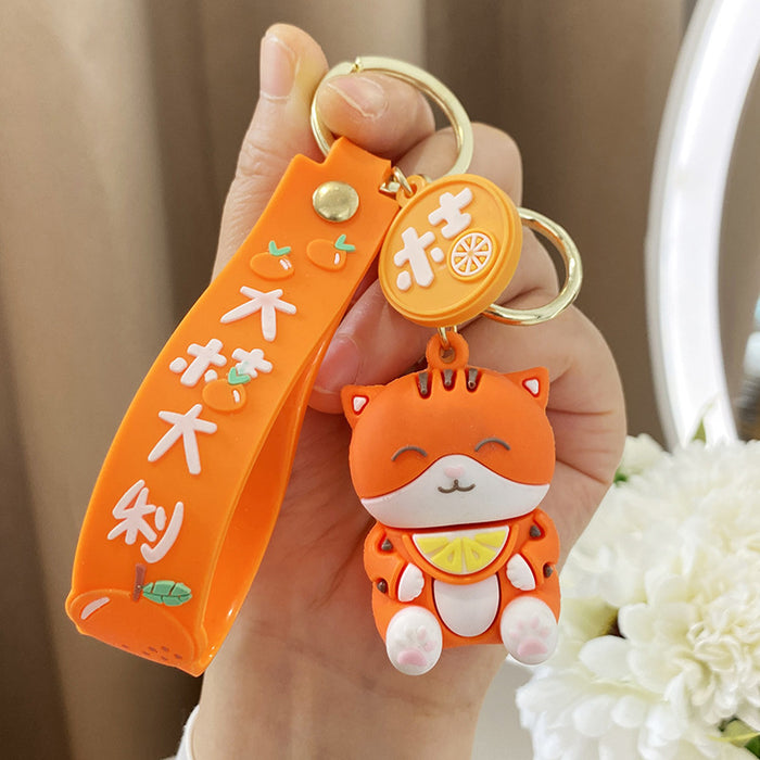 Wholesale  Cute doll car key chain cartoon doll schoolbag key pendant bag ornament key chain