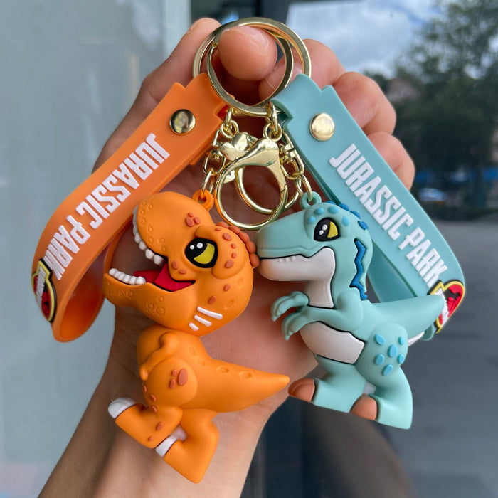 Wholesale Dinosaur PVC Keychain Trendy Cartoon Bag Charm for Gift Resale MOQ≥2