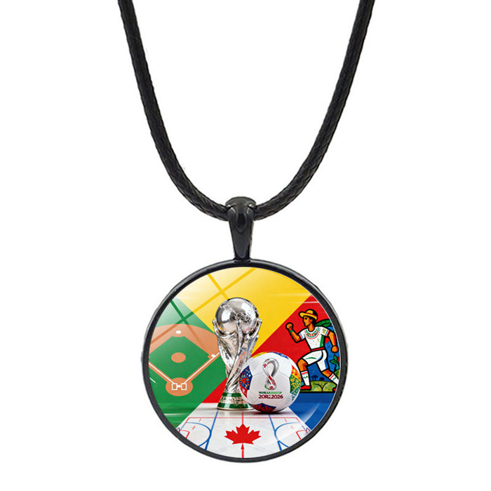 Wholesale World Cup Football Necklace Accessories