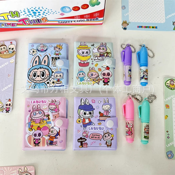 Wholesale Cute cartoon-themed portable pocket notebook with pen