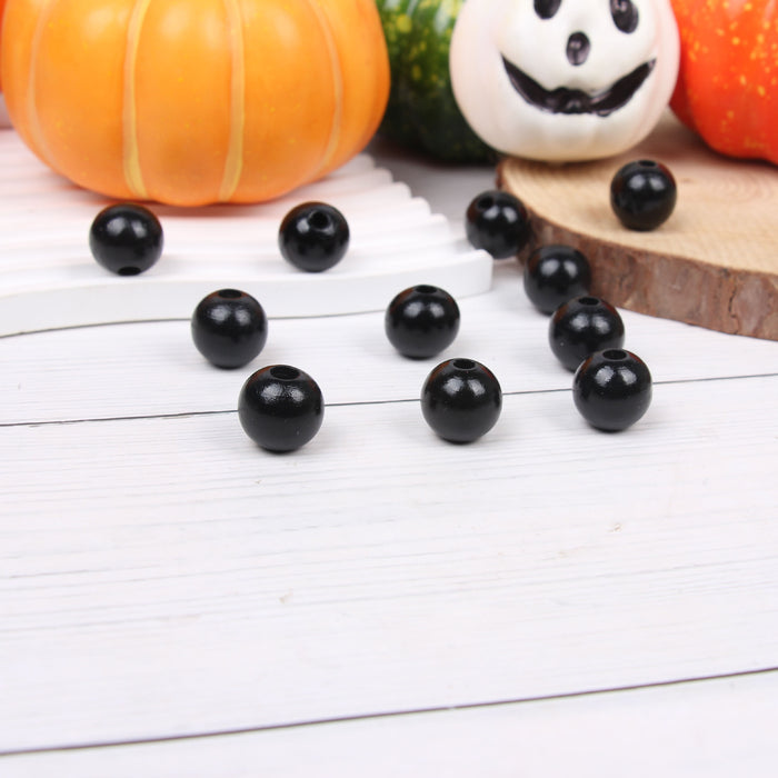 Wholesale 50PCS Halloween Ghost Face Hemp Rope DIY Tassel Wooden Beads JDC-BDS-TianYue013