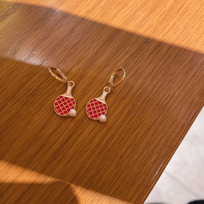 Wholesale 925 silver needle table tennis earrings