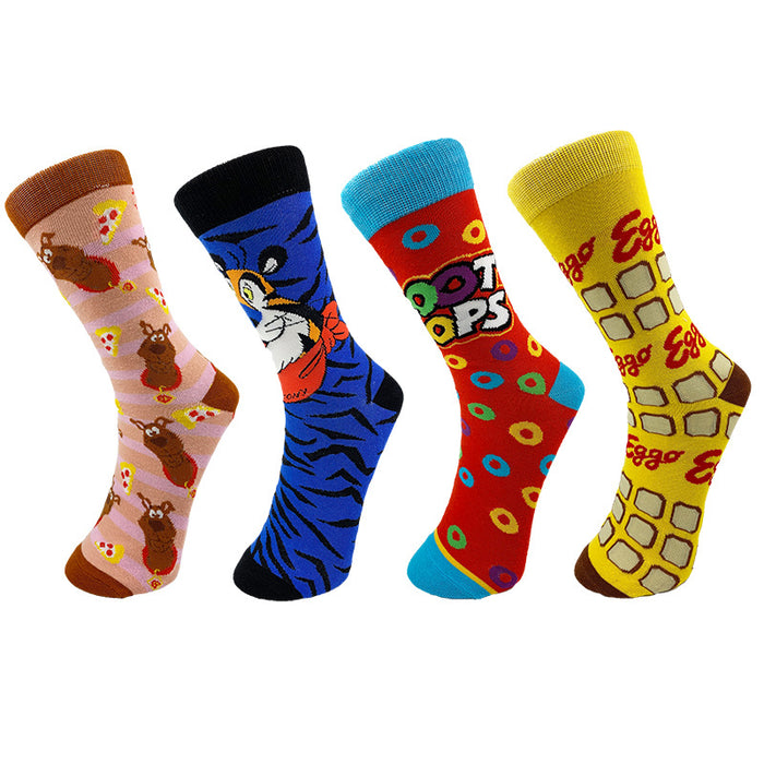 Wholesale Cotton Mid-tube Cartoon Letter Socks JDC-SK-YiYan066