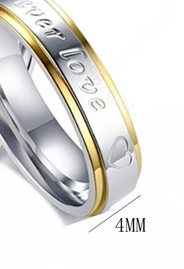 Wholesale Carved gold-plated titanium steel ring, fashionable ring