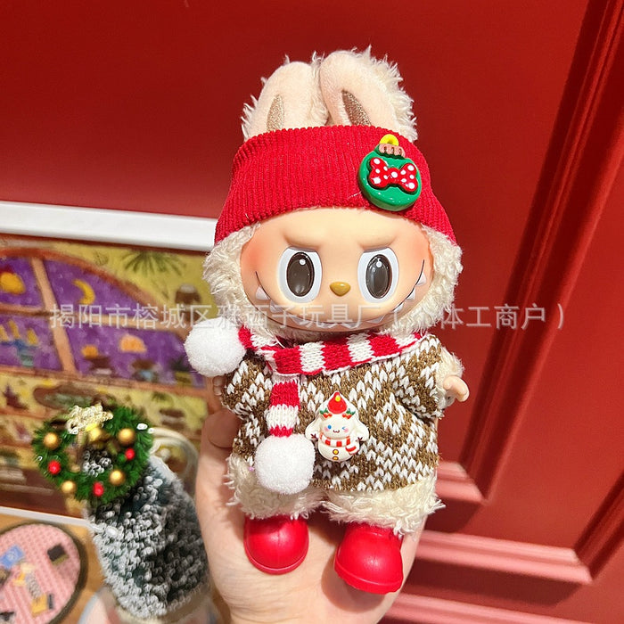 Wholesale Plush doll sweater with pendant and Christmas doll clothes