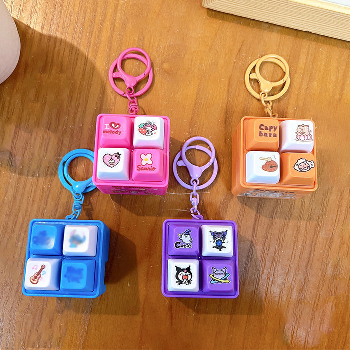 Wholesale Light-emitting sound four-key keychain