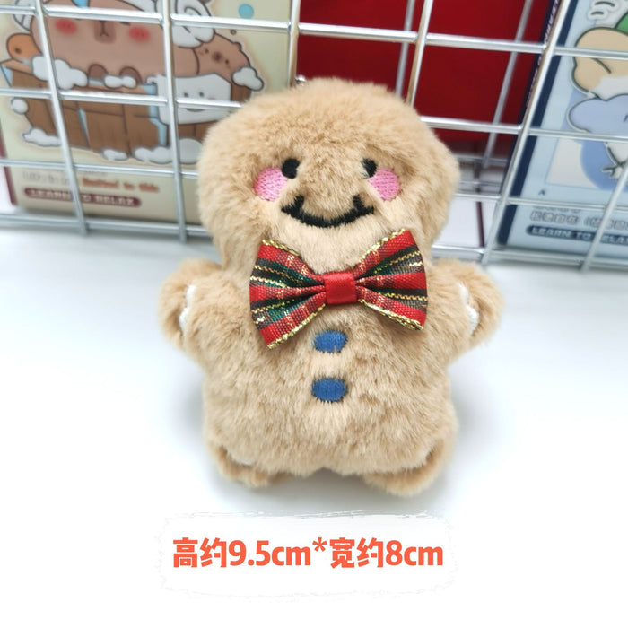 Wholesale Cartoon Christmas Doll Plush Pendant Brooch Accessories  Christmas Tree Old Man Snowman Doll Festival Decoration