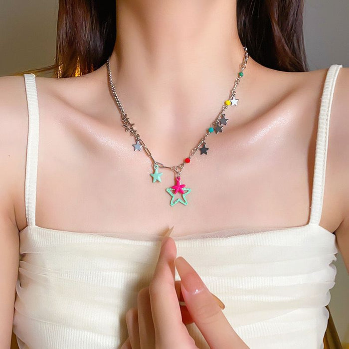 Wholesale Beaded necklace for women, light luxury, niche, high-end design, collarbone chain