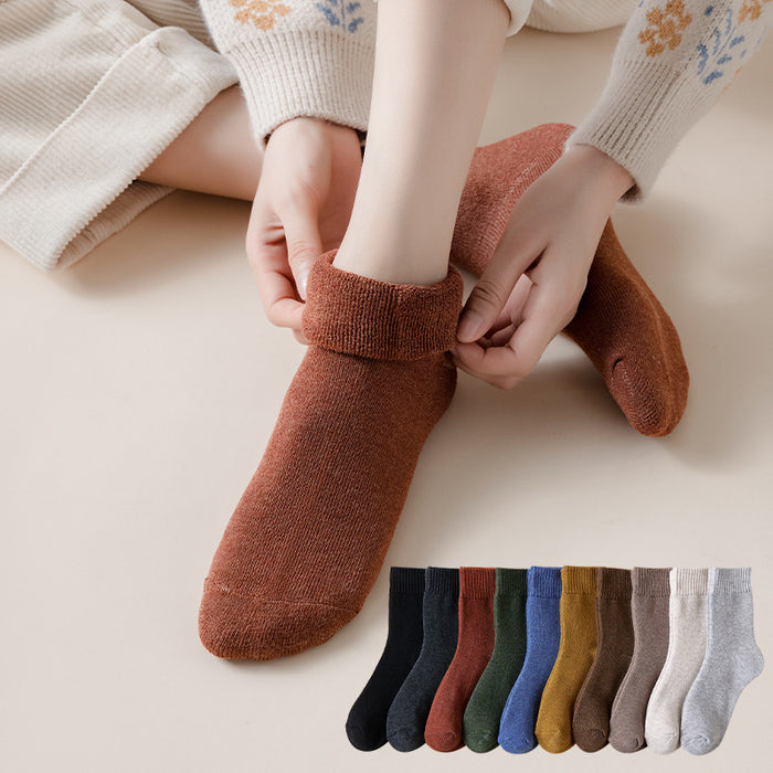 Wholesale Socks, looped socks, long socks, solid color, looped thick, warm midsole
