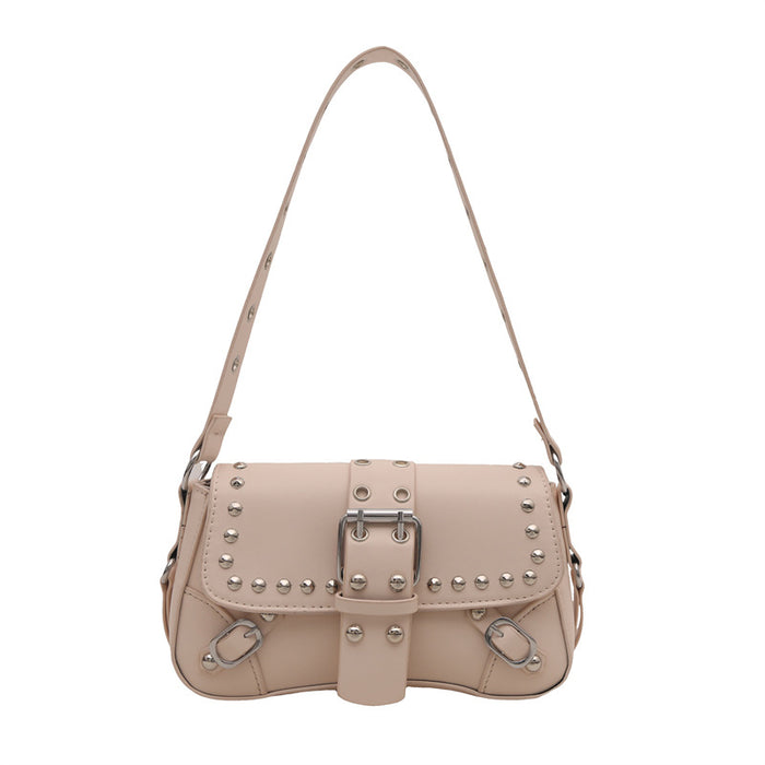 Wholesale Texture rivet personalized design single shoulder crossbody