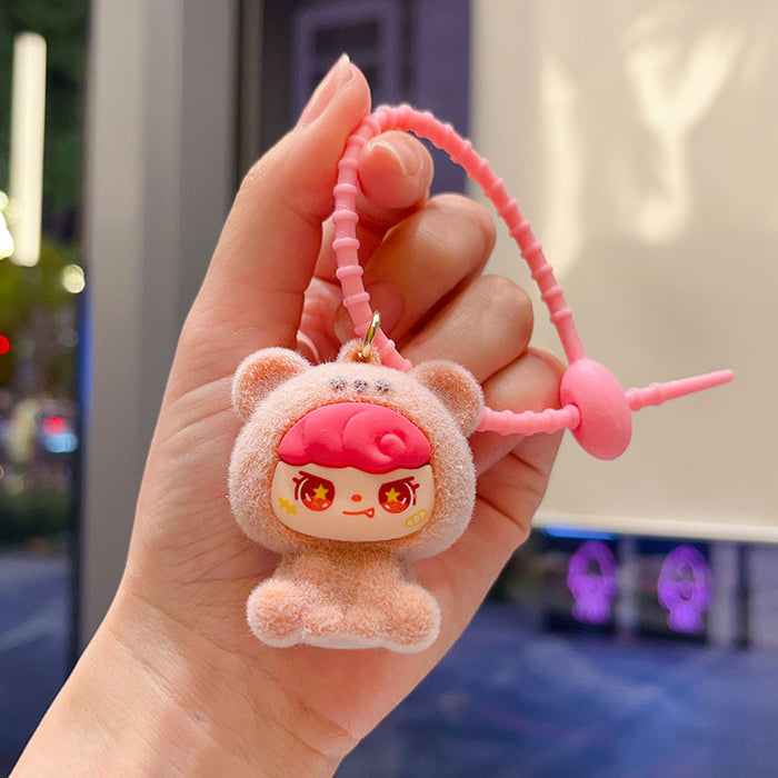 Wholesale Flocked  Keychain  Big Cousin Doll Pendant Accessory Exquisite Ornament Desktop Decoration Gift