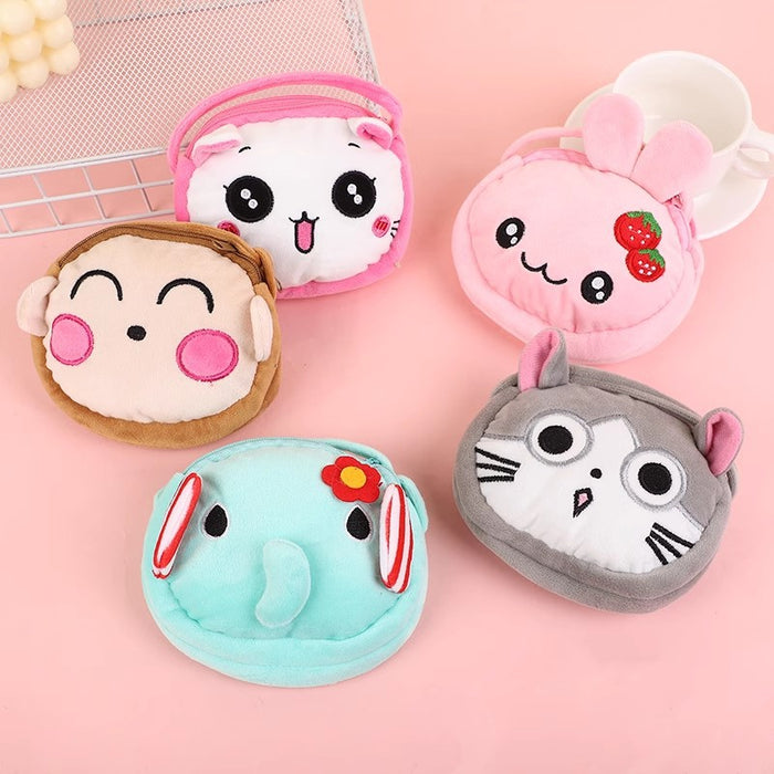 Wholesale cartoon cute children's plush small shoulder bag girl student shoulder messenger bag baby small bag coin purse