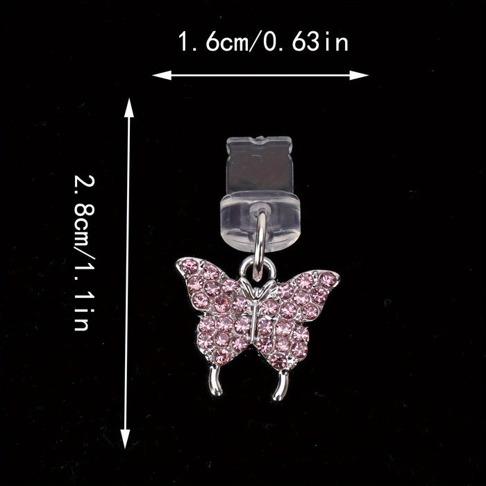 Wholesale Fully diamond butterfly mobile phone dust plug charm