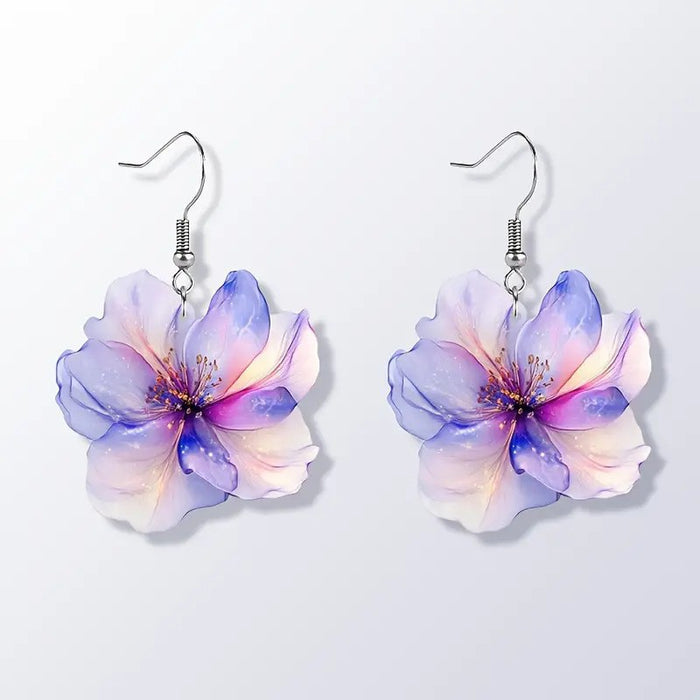 Wholesale Trendy Acrylic Flower Earrings Spring Fashion Jewelry Accessory MOQ≥2