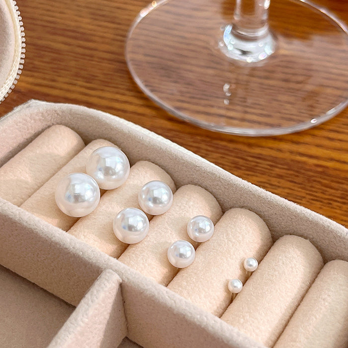 Wholesale Resin Pearl Earrings Simple Round Stud Earrings Accessory