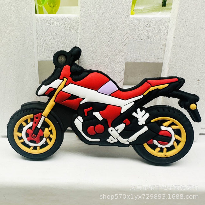 Wholesale Cartoon motorcycle keychain, chain ring, creative ornament decoration