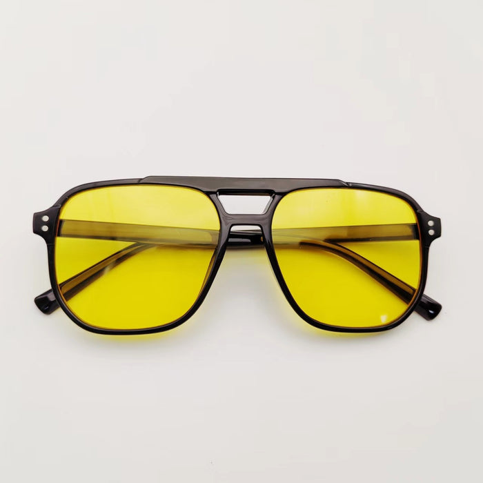 Wholesale  Double Beam Sunglasses Large Frame Sunshade Ocean Pieces Sunglasses