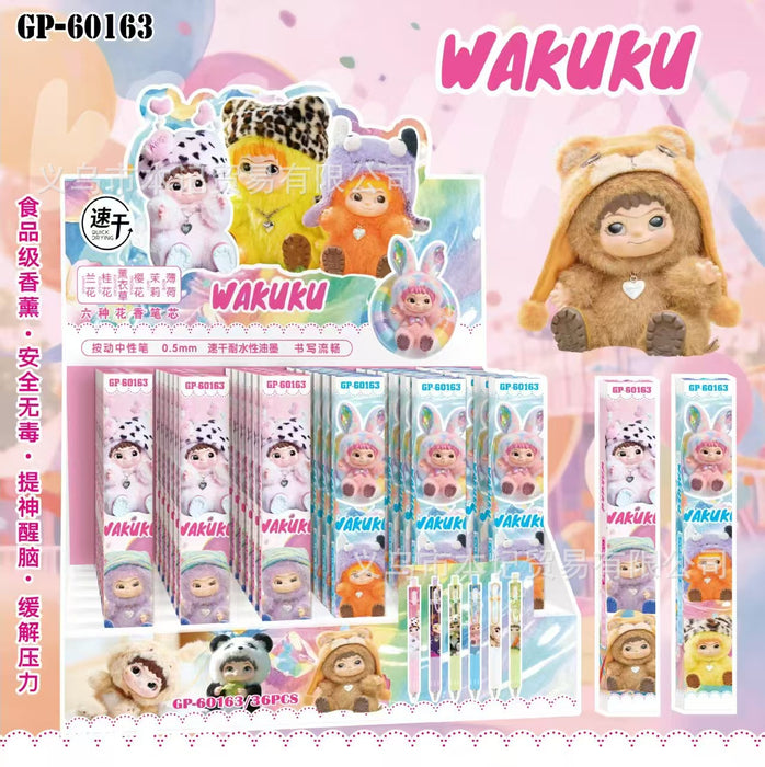 Wholesale cute cartoon 0.5mm student clickable ballpoint pens