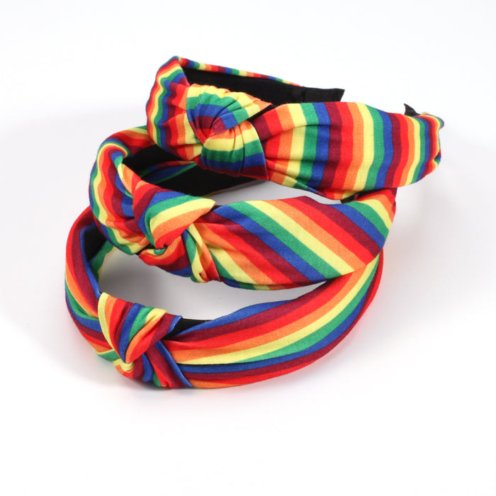 Wholesale Rainbow Pattern Fabric Headband JDC-HD-Xiny006