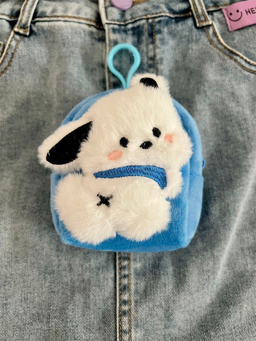 Wholesale 3D cute cartoon character square plush mini wallet