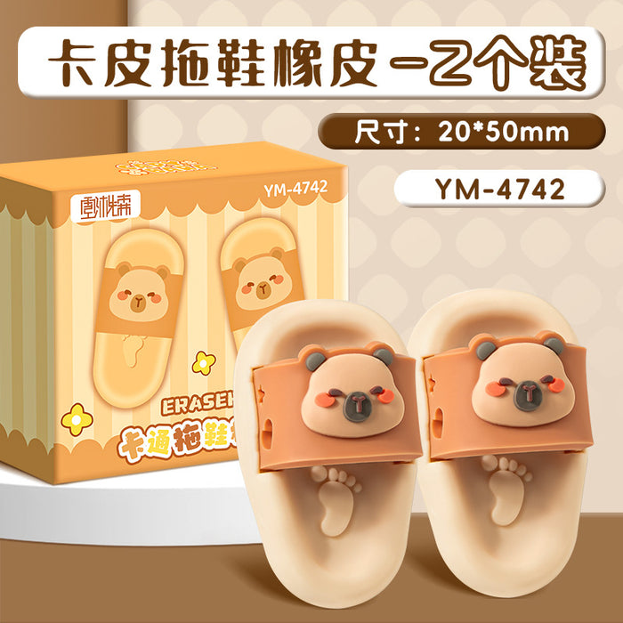 Wholesale Creative Cartoon Animal Erasers - Slippers & Dinosaur Design