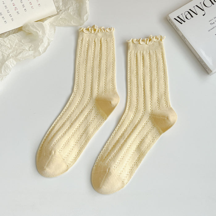 Wholesale Breathable and sweat absorbing socks with hollowed out middle tube socks and boneless pile socks