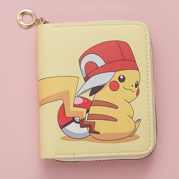 Wholesale New Fashion Cute Pikachu Printed Coin Purse Cartoon Girl Student Short Zipper Money Bag JDC-WT-QT005