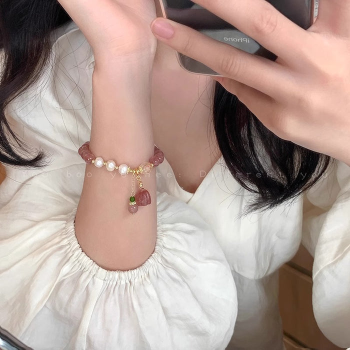 Wholesale Pearl crystal bracelet for women, light luxury, niche design, exquisite new style jewelry