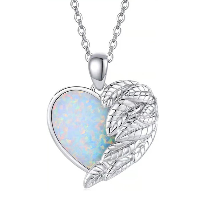 Wholesale fashion love feather pendant necklace