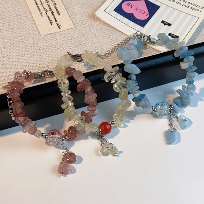 Wholesale Mori-style Gravel Beaded Bracelet for Women Ins Fresh Style Girlfriend Bracelet Niche All-match High-end Antique Bracelet for Summer