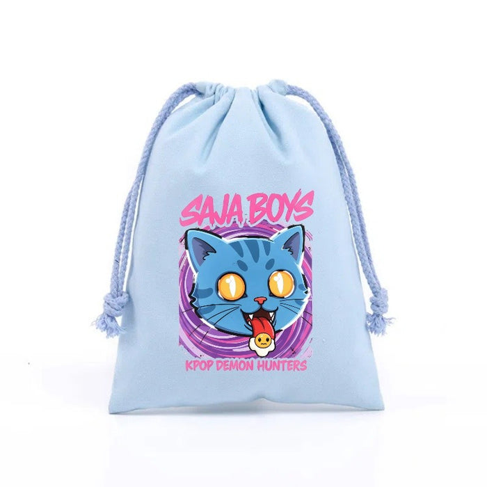 Wholesale Cartoon Canvas Drawstring Storage Bag Handbags