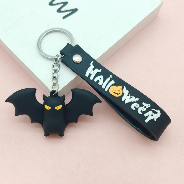 Wholesale Soft Glue Keychain Pendant - Skull Pumpkin Death Cartoon MOQ≥2