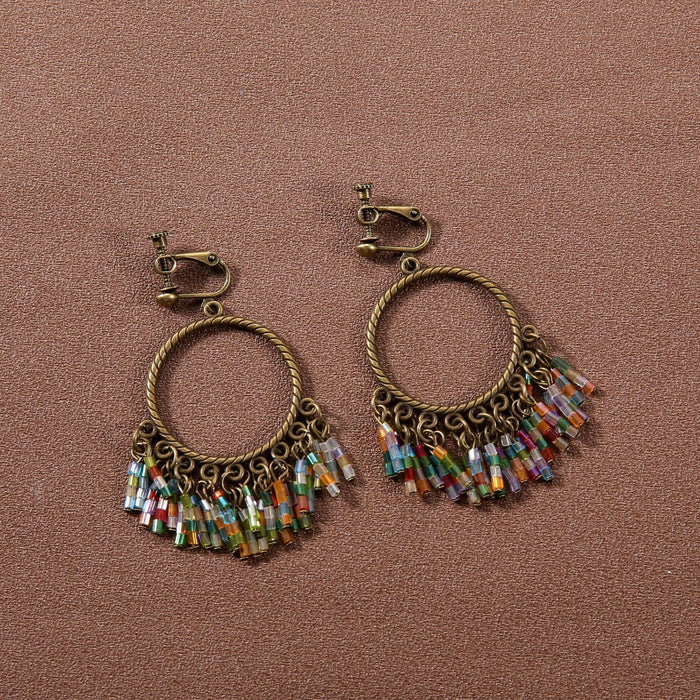 Wholesale Alloy Bohemian Retro Ethnic Style Su Long Earrings JDC-ES-Gumi003