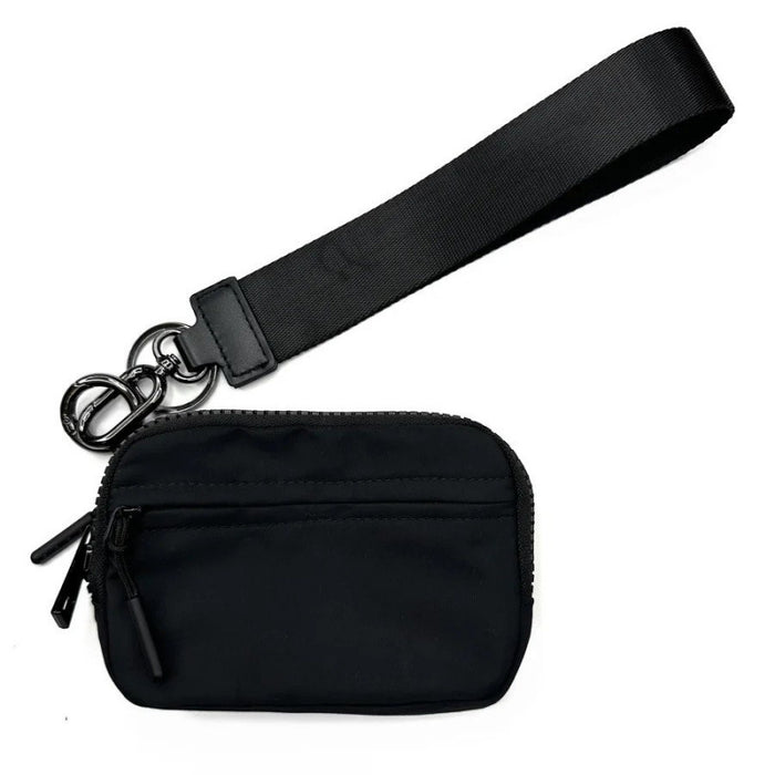 Wholesale Waterproof Nylon Small Purse with Wrist Multi-function Card Holder Keychain Women Coin Coin Purse