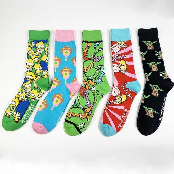 Wholesale Cartoon Letters Men's Mid-tube Socks JDC-SK-YiYan080