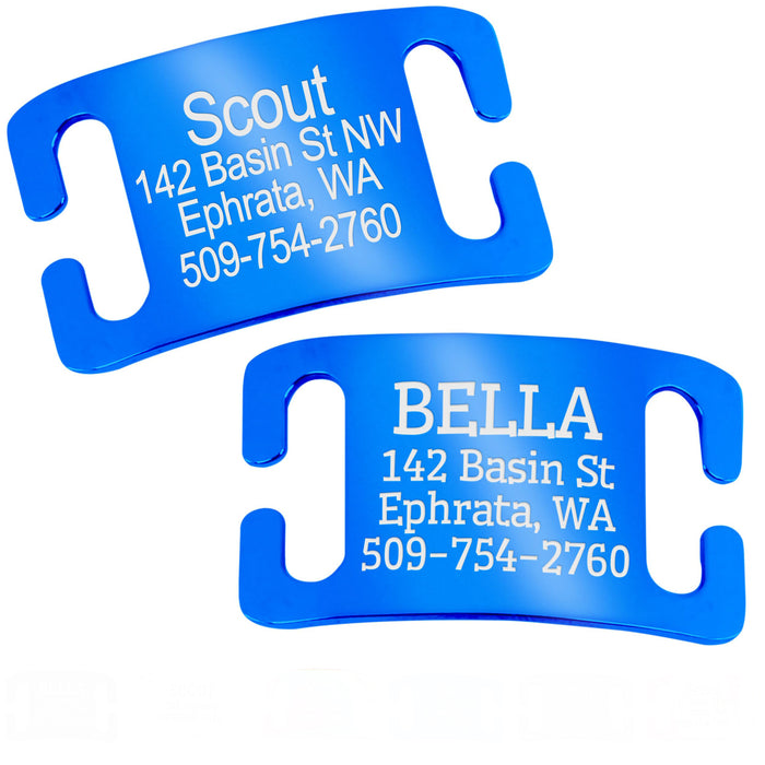 Wholesale Pet identity tag, sliding tag, stainless steel electroplating