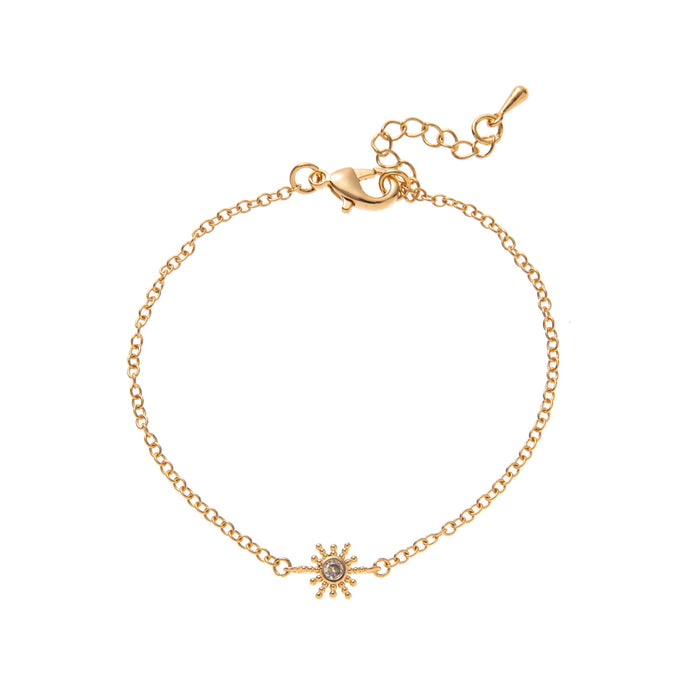 Wholesale Fashion accessories, light luxury style, heart-shaped electroplating, zircon gold-plated adjustable bracelet