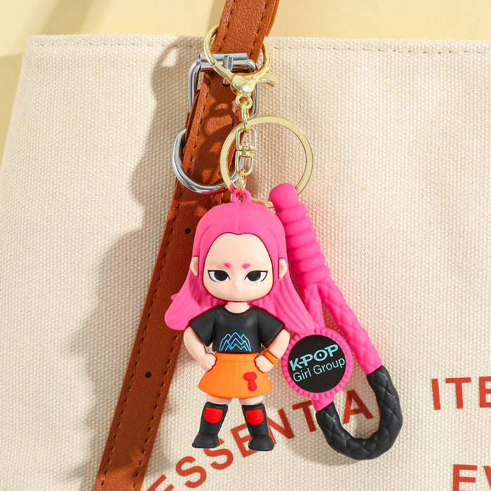 Wholesale KPOP keychain PVC backpack charm