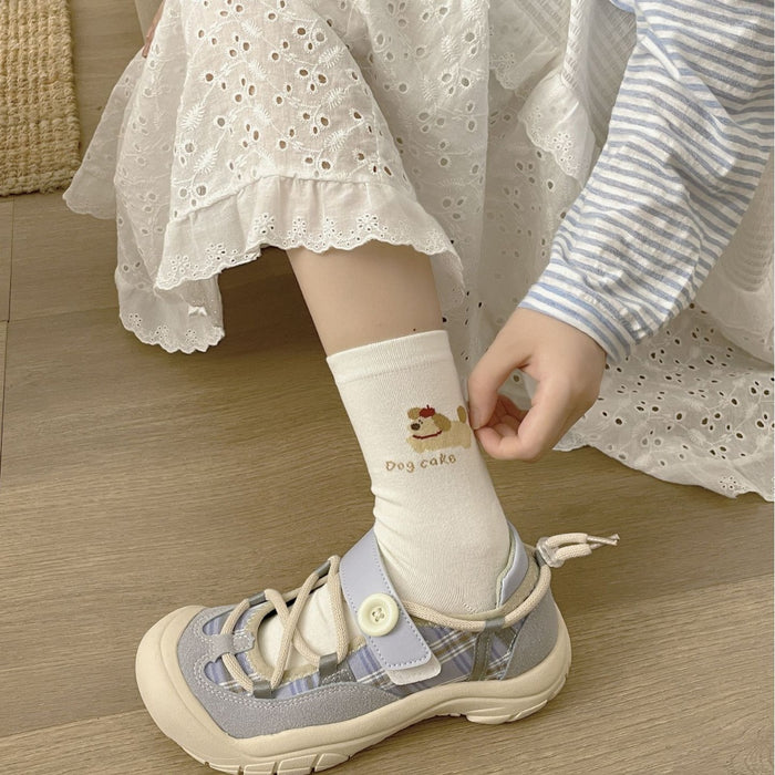 Wholesale Cartoon Socks Children's Middle Socks Cute College Style Bow Striped Long Socks