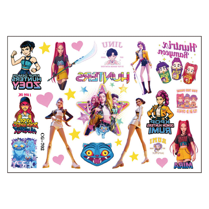 Wholesale KPOP Tattoo Stickers Cartoon Kids Decorative Stickers