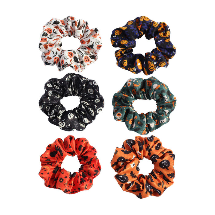 Wholesale Halloween Colorectal Pumpkin Hair Rope Skull Hair Accessories Women