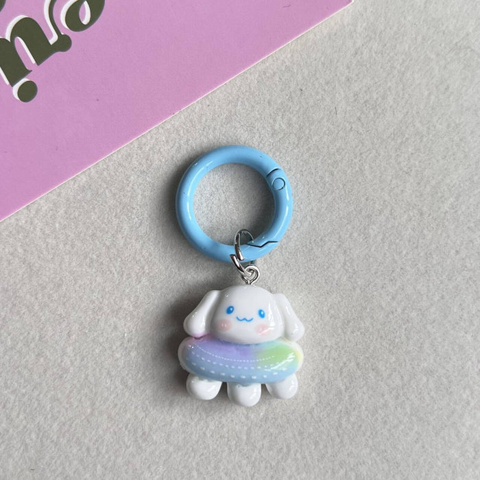 Wholesale Circle keychain, cute backpack pendant, keychain, cartoon gift accessory